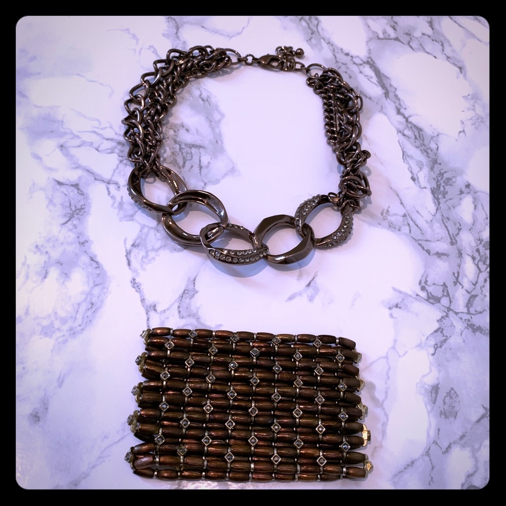 Crystal necklace/ bracelet in Chocolate- Nordys